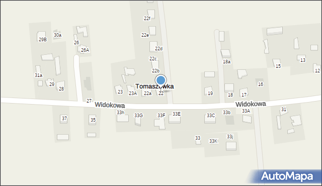 Tomaszówka, Tomaszówka, 22, mapa Tomaszówka