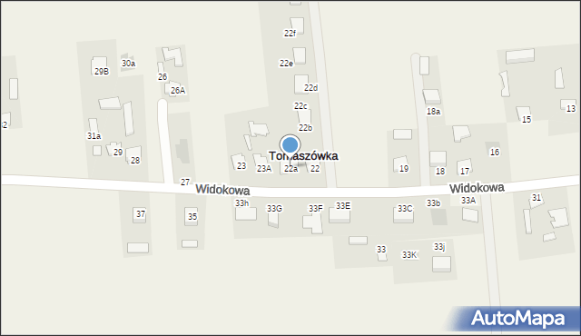 Tomaszówka, Tomaszówka, 22a, mapa Tomaszówka