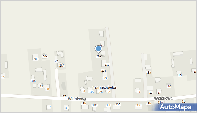 Tomaszówka, Tomaszówka, 22e, mapa Tomaszówka