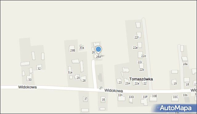 Tomaszówka, Tomaszówka, 26A, mapa Tomaszówka