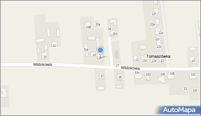 Tomaszówka, Tomaszówka, 28, mapa Tomaszówka