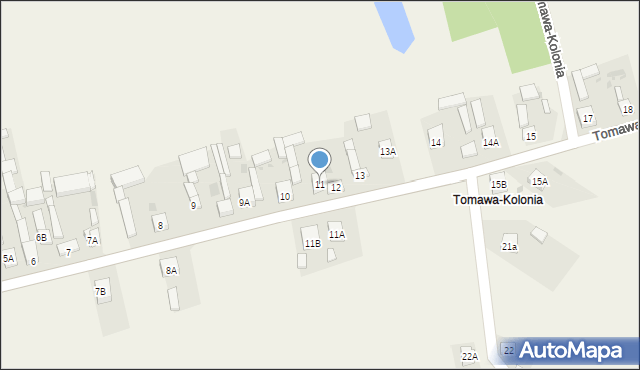Tomawa, Tomawa-Kolonia, 11, mapa Tomawa