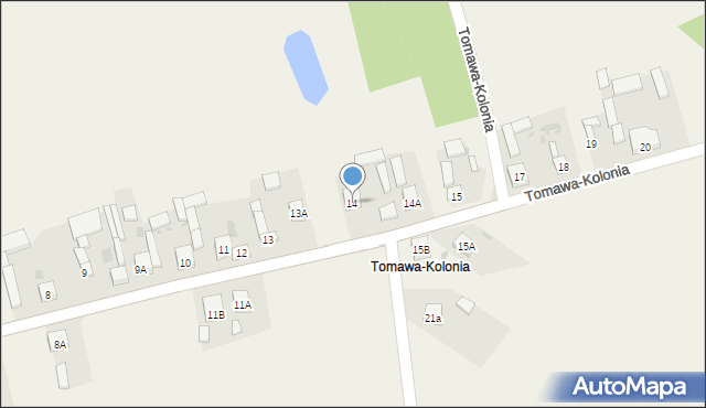 Tomawa, Tomawa-Kolonia, 14, mapa Tomawa