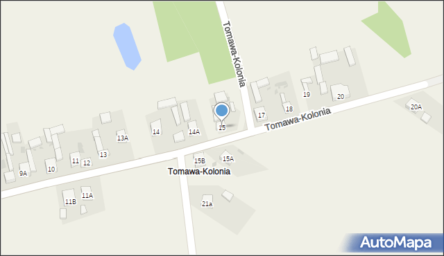 Tomawa, Tomawa-Kolonia, 15, mapa Tomawa