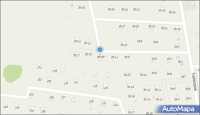 Tomczyce, Tomczyce, 35/13, mapa Tomczyce