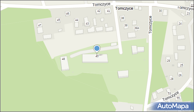 Tomczyce, Tomczyce, 40, mapa Tomczyce