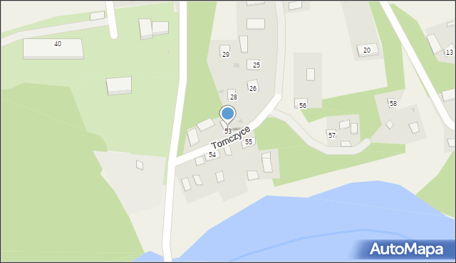 Tomczyce, Tomczyce, 53, mapa Tomczyce
