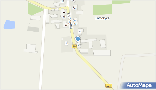 Tomczyce, Tomczyce, 1, mapa Tomczyce