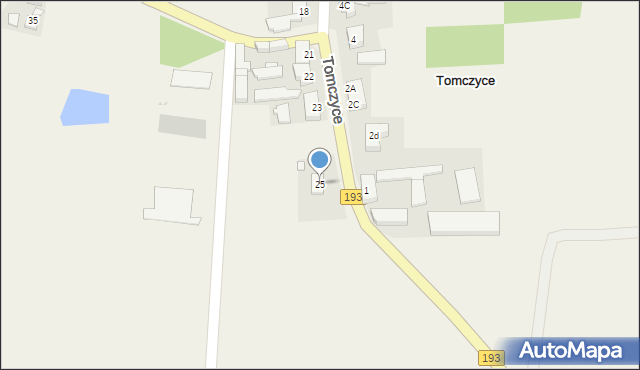 Tomczyce, Tomczyce, 25, mapa Tomczyce