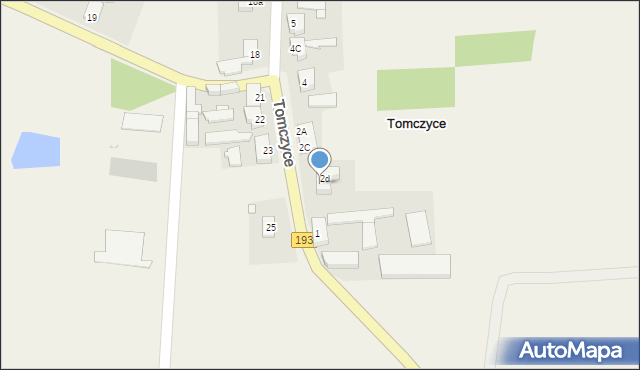 Tomczyce, Tomczyce, 3A, mapa Tomczyce