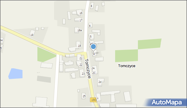 Tomczyce, Tomczyce, 4, mapa Tomczyce