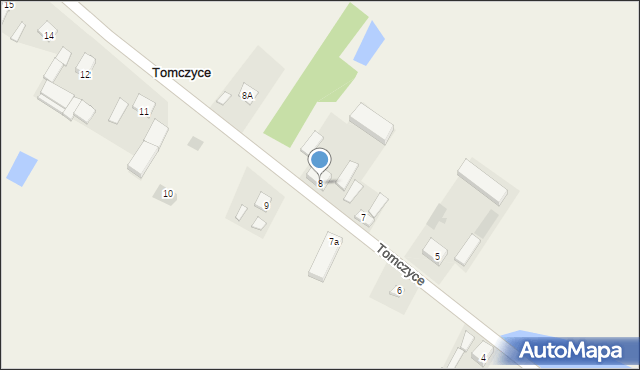 Tomczyce, Tomczyce, 8, mapa Tomczyce