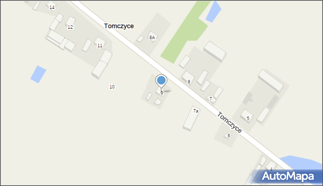 Tomczyce, Tomczyce, 9, mapa Tomczyce