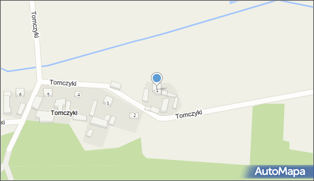 Tomczyki, Tomczyki, 1, mapa Tomczyki