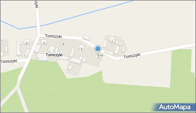Tomczyki, Tomczyki, 2, mapa Tomczyki