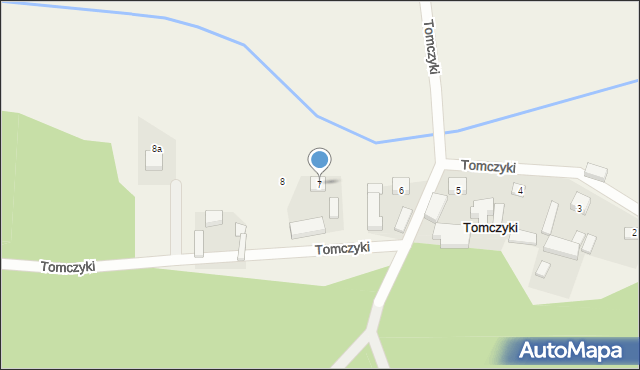 Tomczyki, Tomczyki, 7, mapa Tomczyki