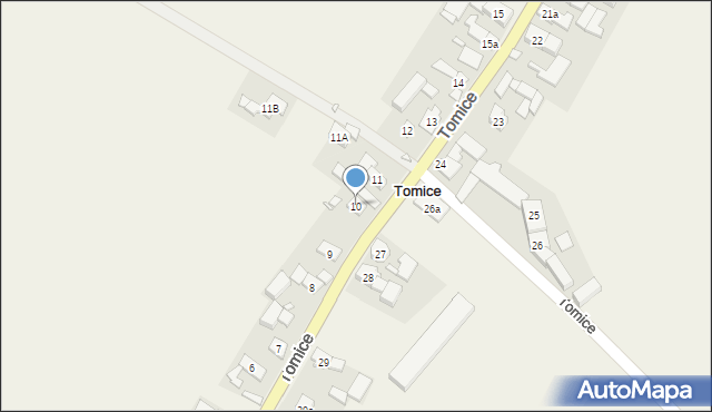 Tomice, Tomice, 10, mapa Tomice