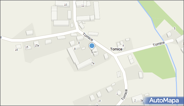 Tomice, Tomice, 7, mapa Tomice