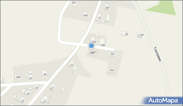 Tomisław, Tomisław, 32B, mapa Tomisław