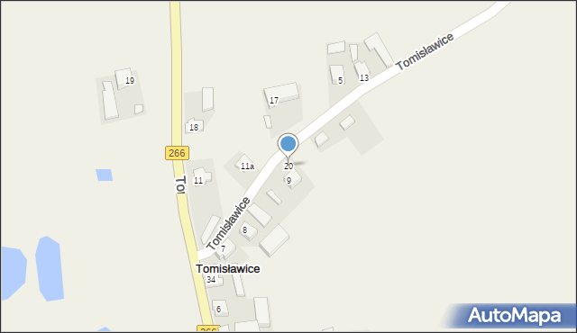 Tomisławice, Tomisławice, 20, mapa Tomisławice