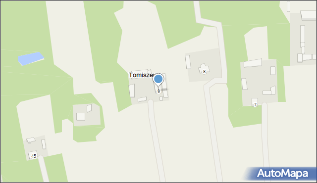 Tomiszewo, Tomiszewo, 9, mapa Tomiszewo