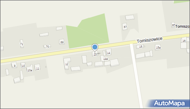 Tomiszowice, Tomiszowice, 13, mapa Tomiszowice