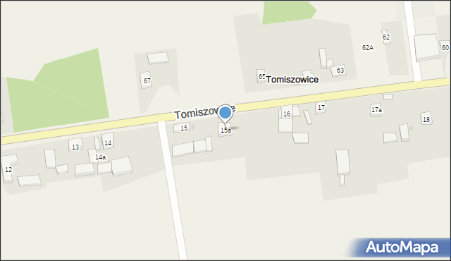 Tomiszowice, Tomiszowice, 15a, mapa Tomiszowice