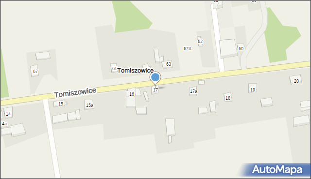 Tomiszowice, Tomiszowice, 17, mapa Tomiszowice