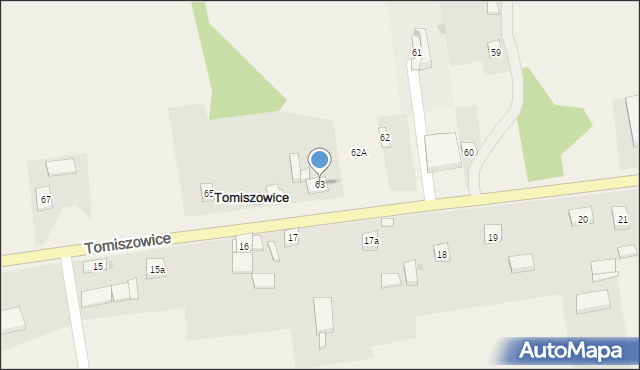 Tomiszowice, Tomiszowice, 63, mapa Tomiszowice