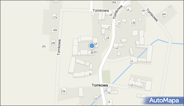 Tomkowa, Tomkowa, 20, mapa Tomkowa