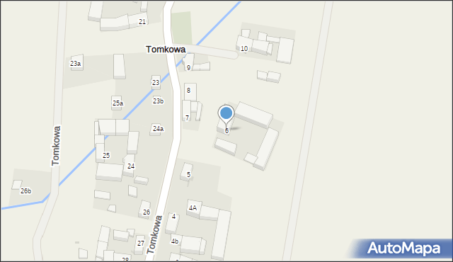 Tomkowa, Tomkowa, 6, mapa Tomkowa