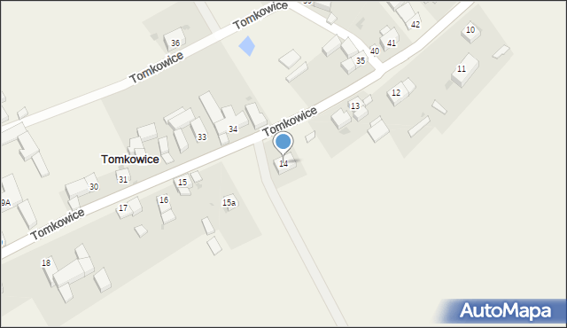 Tomkowice, Tomkowice, 14, mapa Tomkowice