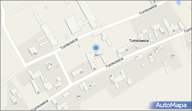 Tomkowice, Tomkowice, 29A, mapa Tomkowice