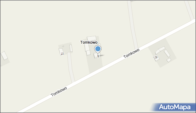 Tomkowo, Tomkowo, 9, mapa Tomkowo