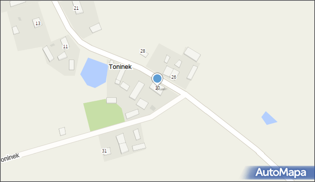 Toninek, Toninek, 10a, mapa Toninek