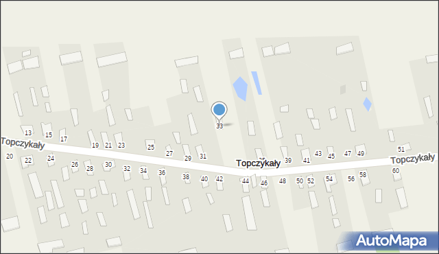 Topczykały, Topczykały, 33, mapa Topczykały