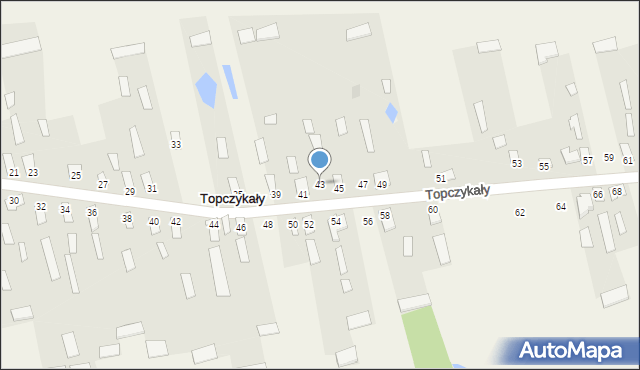 Topczykały, Topczykały, 43, mapa Topczykały