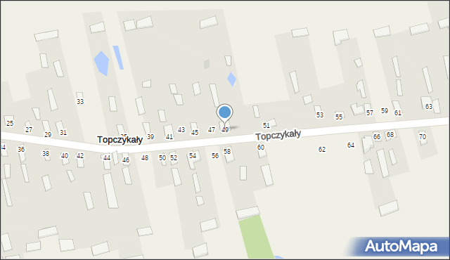 Topczykały, Topczykały, 49, mapa Topczykały