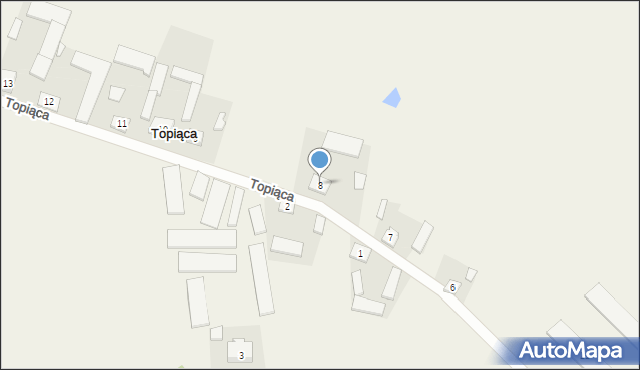 Topiąca, Topiąca, 8, mapa Topiąca