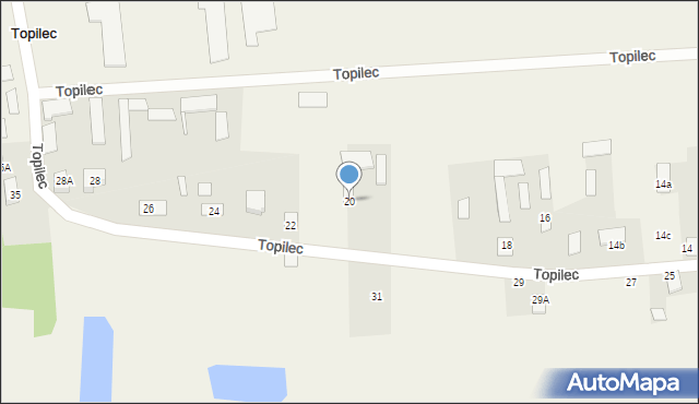 Topilec, Topilec, 20, mapa Topilec