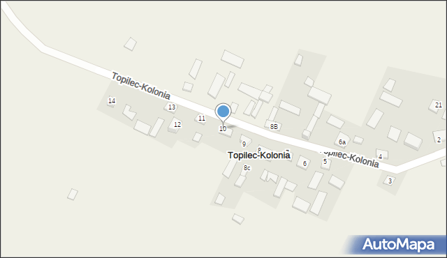 Topilec-Kolonia, Topilec-Kolonia, 10, mapa Topilec-Kolonia