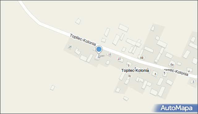 Topilec-Kolonia, Topilec-Kolonia, 12, mapa Topilec-Kolonia