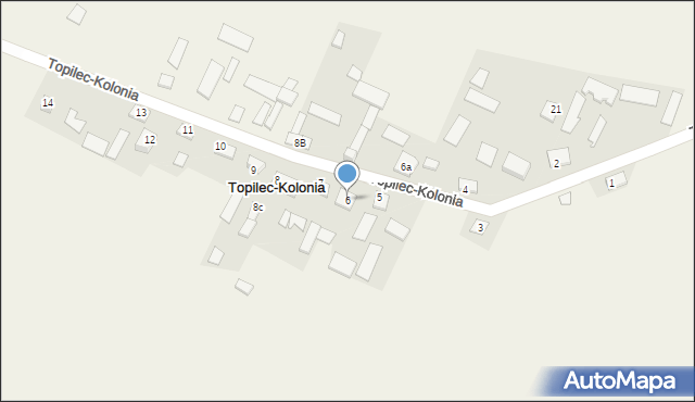 Topilec-Kolonia, Topilec-Kolonia, 6, mapa Topilec-Kolonia