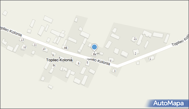 Topilec-Kolonia, Topilec-Kolonia, 6a, mapa Topilec-Kolonia