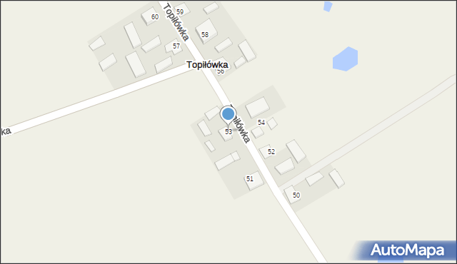 Topiłówka, Topiłówka, 53, mapa Topiłówka