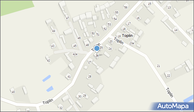 Toplin, Toplin, 26, mapa Toplin