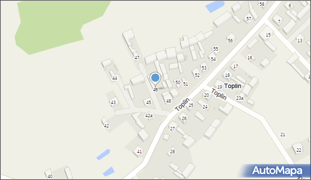 Toplin, Toplin, 46, mapa Toplin