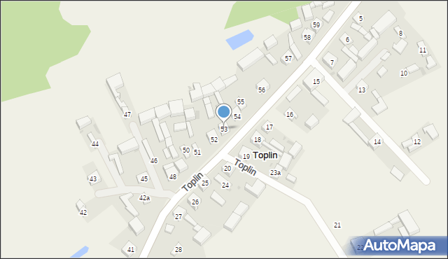 Toplin, Toplin, 53, mapa Toplin