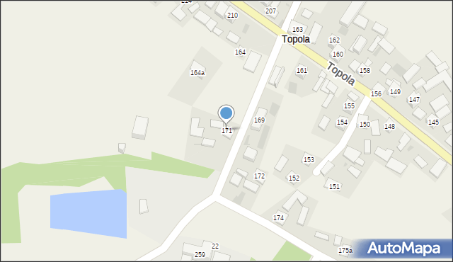 Topola, Topola, 171, mapa Topola