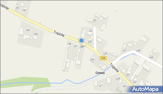 Topola, Topola, 236, mapa Topola